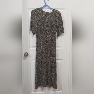 Zara ditsy pattern midi length dress Small